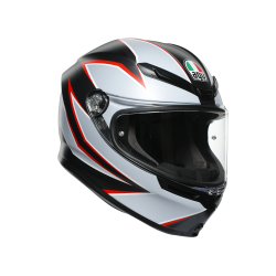 Kask motocyklowy AGV K6 Flash Szaro/Czerwony Mat